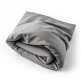 QUEEN ROSE silky grey pregnancy pillow cover front view showing soft fabric