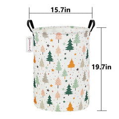 QUEENLALA round pine tree basket side view fits in small spaces