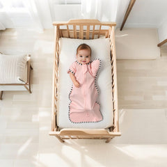QUENESS Transition Swaddle breathable cotton fabric for gentle skin comfort.