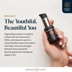 Quicksilver Scientific Vaginal Beauty Serum texture image indicating nanoemulsion feel