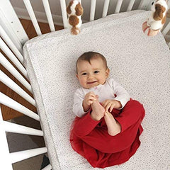 QuickZip fits all standard cribs, compatible with flat mattress pads.