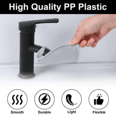 Quilax gray compatible faucet extender fitting most spouts