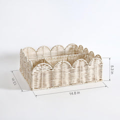 Quincry natural rattan weaving highlights durable, moisture-resistant design.
