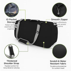 Durable fabric and water-resistant finish safeguard the Poco carrier during travel.