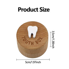 Quixleen Tooth Fairy Box in natural wood finish, durable for kids