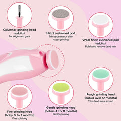 Qunlions life pink nail trimmer LED light enables precise trimming in dim rooms.