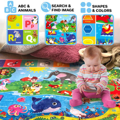 Quokka play mat offers a 60x41 inch roomy crawling space