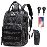 QWREOIA diaper bag backpack with large capacity for busy parents