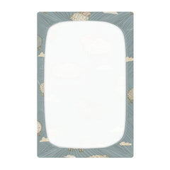 QwThum Deep-pocket elastic-trim crib sheet close-up demonstrating secure edge.