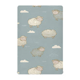 QwThum Green Sheep and Clouds crib sheet fits standard mattresses snugly for comfort.