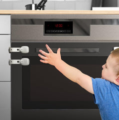 QYESWHSR fridge lock shown on a refrigerator door, preventing curious little hands.