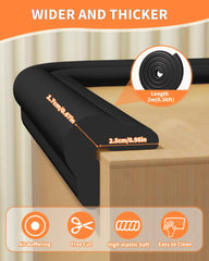QYV edge bumper adhesive back application on a desk corner