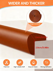 QYV pre-taped adhesive edge guard demonstrates quick, secure setup.