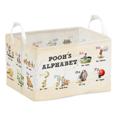 QZCYU Winnie nursery hamper with foldable design and Pooh graphics for kid-friendly storage