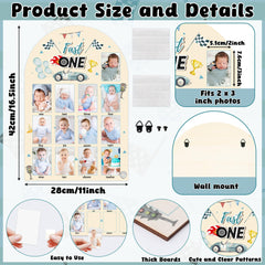 R HORSE 12-slot board for easily arranging baby's 12 milestone photos.