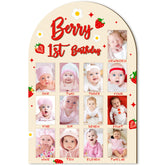 R HORSE 3D Berry first year board with 12 photo slots for baby's milestones