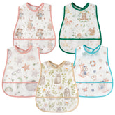 R HORSE baby bib set with crumb catcher pocket keeps spills off clothes.