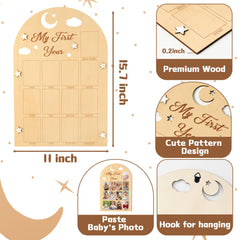 R HORSE baby photo display for 12 months, a keepsake for memories.