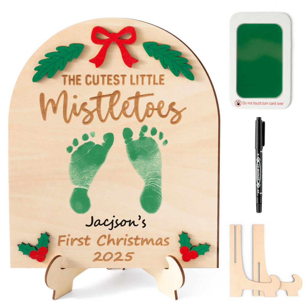 R HORSE DIY Christmas footprint sign for personalized keepsakes.