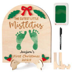 R HORSE DIY Christmas footprint sign for personalized keepsakes.