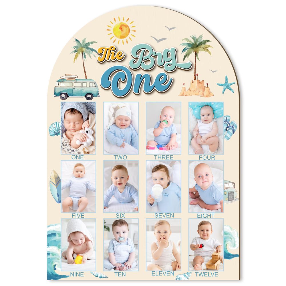 R HORSE My First Year board overview highlights a timeless keepsake display for baby's milestones