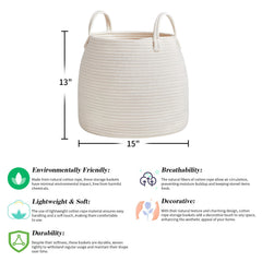 R RUNKA basket in neutral colors complements boho or modern nursery decor