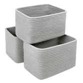 R RUNKA small cotton rope basket front view for compact storage