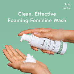 Rael Feminine Wash pump dispense showing easy application and convenience