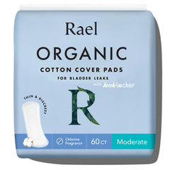 Rael pad close-up with organic cotton cover for gentle skin comfort