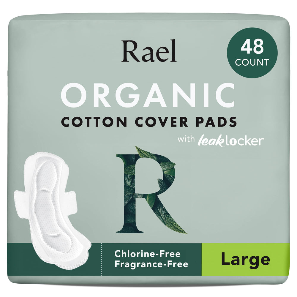 Rael pads with organic cotton cover offer natural skin comfort and toxin-free protection.