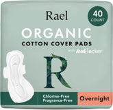 Rael pads showcasing the organic cotton top sheet for soft, breathable comfort.
