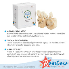 Peter Rabbit booties size 0-6 months ideal for indoor outdoor wear