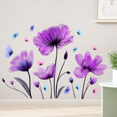 Rainbow WSK RW-1500 purple tulip wall decals for living rooms create a bold focal point.