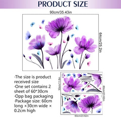 Rainbow WSK RW-1500 giant tulips wall art enlivens bedrooms with bright watercolor petals.