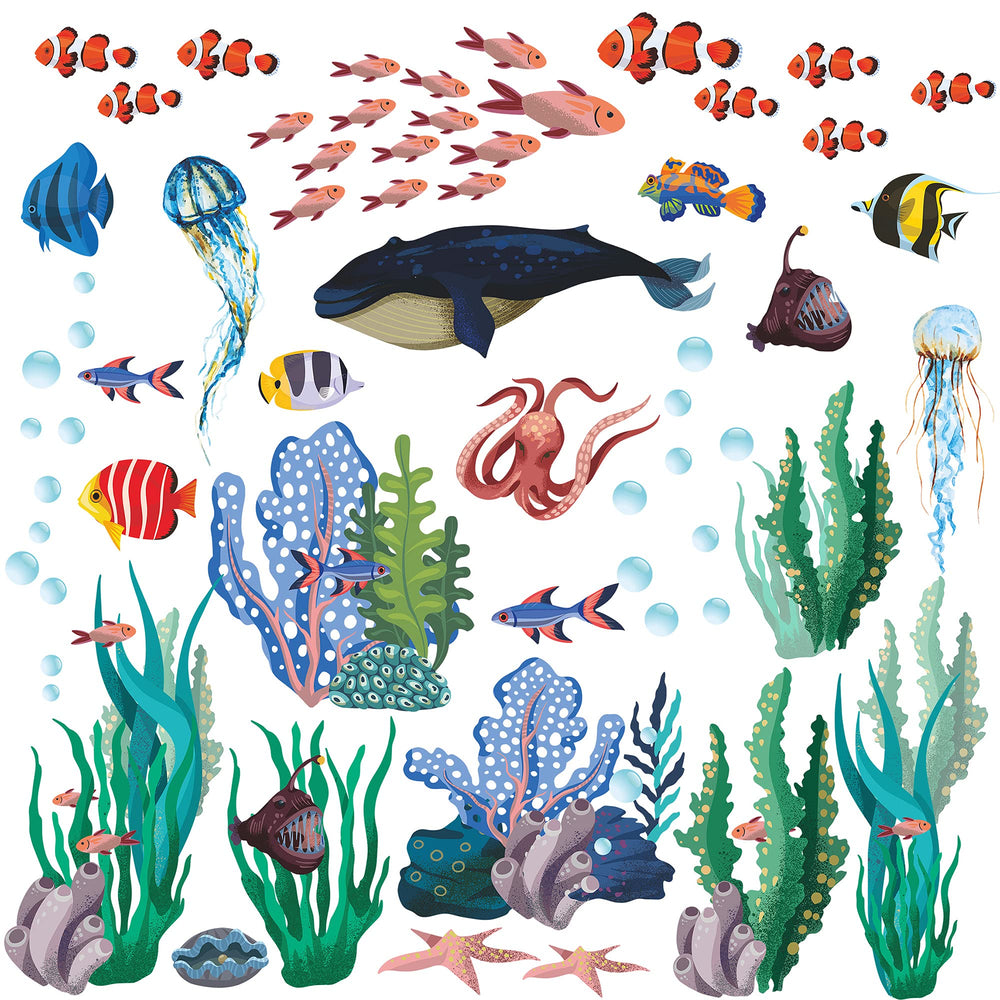RAINBOW WSK RW-1029 ocean animals sheet 1 creates playful kids room decor