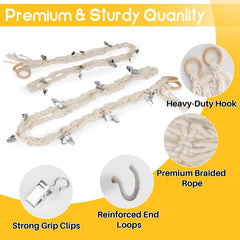 RAINFLOW 80-inch hanging chain with hooks for versatile wall or corner display.