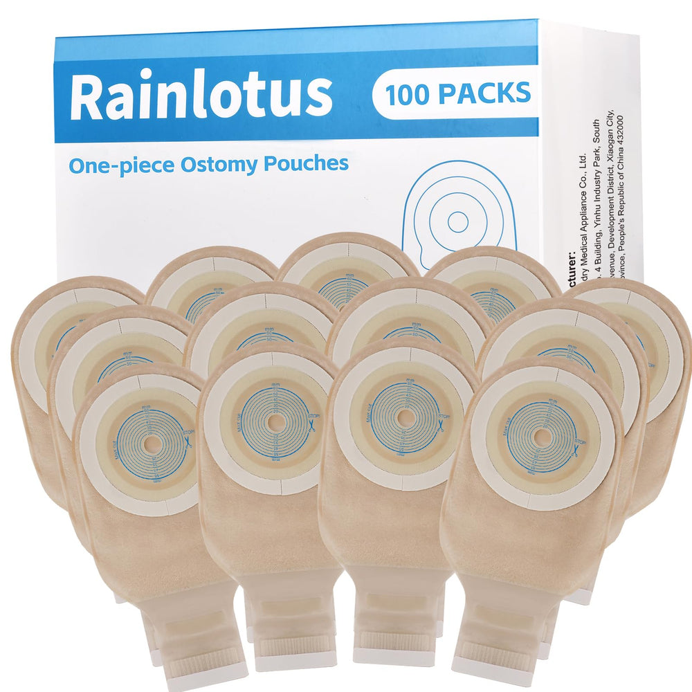 Rainlotus one-piece ostomy bag closure shows firm adhesion for secure wear