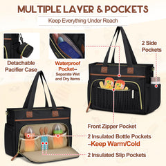 RAINSMORE waterproof wet pocket isolates soiled items.