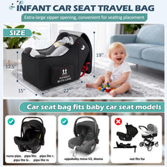 RAINSMORE padded car seat cover shown protecting a seat