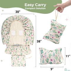 Raising Willow cactus cart cover showing water bottle pouch