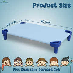 Rajlinen sky blue cot sheets show a soft microfiber finish ideal for sensitive skin.