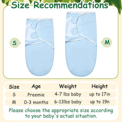 Ramede cotton swaddles measure 55 by 48 cm for snug fit.