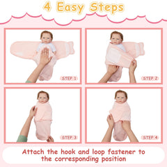 Ramede swaddle size 73x50 cm for easy wraps 0-3 months.