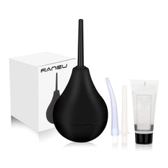 RANEU enema bulb with three nozzles for versatile at-home use.