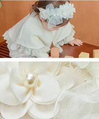 Rannyrena headband worn during photos for hair control without irritation