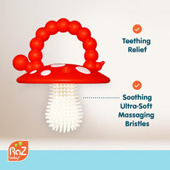 RaZbaby Chompy teether with multi-texture handle for easy grip