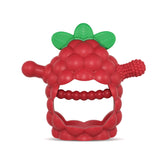 RaZbaby RaZberry Grip teether front view for easy-hold teething relief.