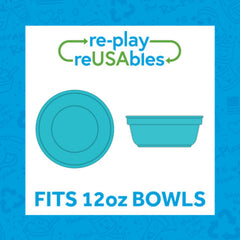 Vibrant Re-Play bowls in multiple colors for meal variety and kid appeal.
