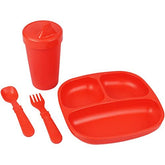 Re-Play No-Spill Sippy Cup in red with leak-proof valve for mess-free drinking.