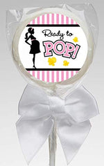 Ready To Pop 2in round sticker on popcorn bags for playful favors.